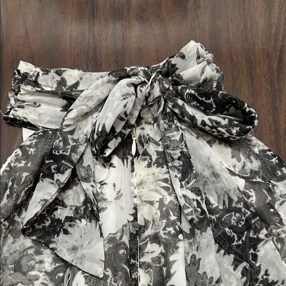 Talbots Fit and Flare Floral Scroll Dress - Picture 11 of 12